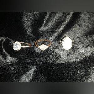 3 costume Jewelry Rings